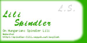 lili spindler business card